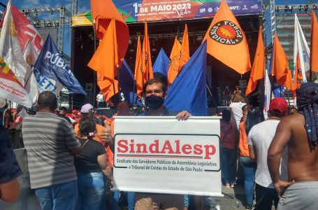 Sindalesp participa de mobilização de 1º maio